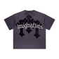 260GSM Unisex Heavyweight Re-Washed Distressed Crew Neck T-shirt Grape Purple