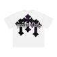 260GSM Unisex Heavyweight Re-Washed Distressed Crew Neck T-shirt White