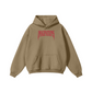 345GSM Men's Solid Color Pullover Hoodie Caramel
