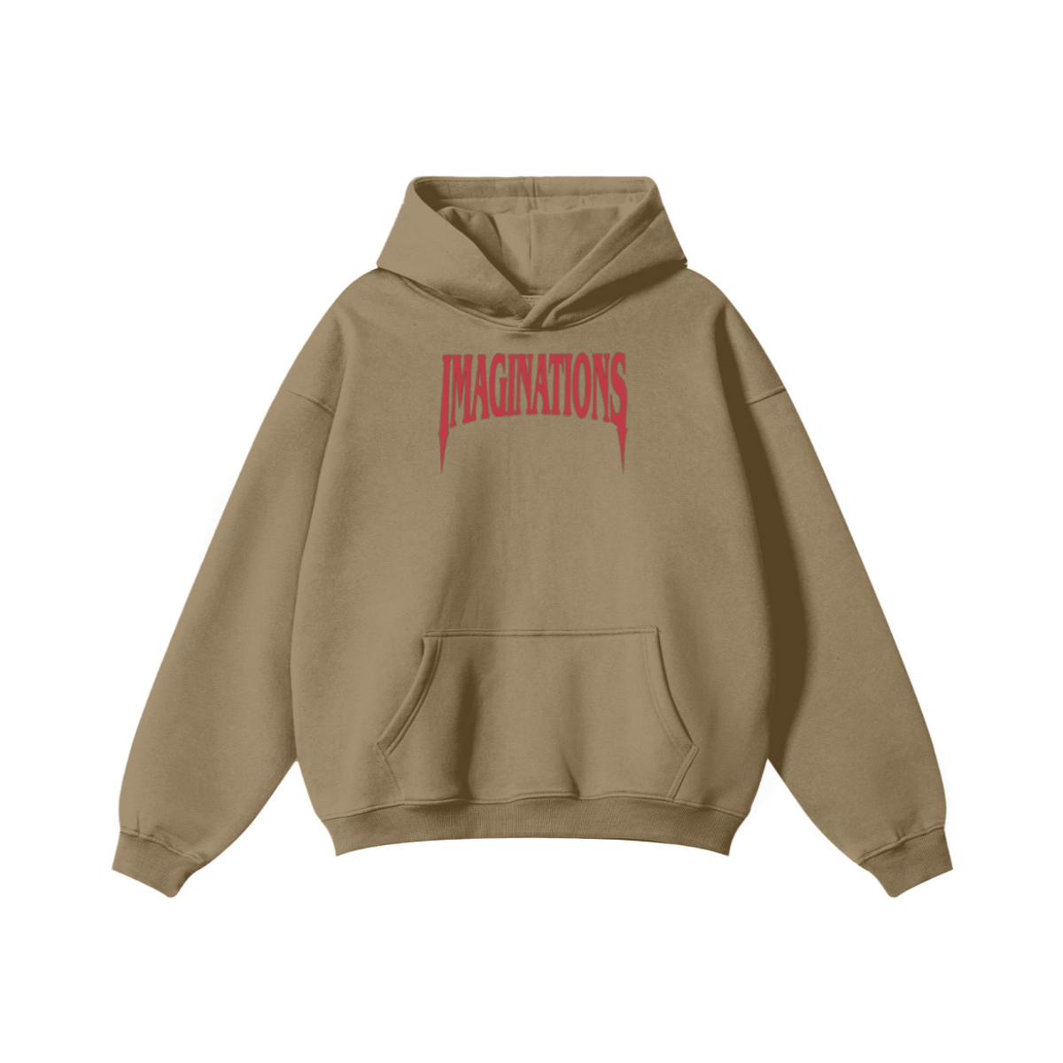 345GSM Men's Solid Color Pullover Hoodie Caramel