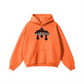 345GSM Men's Solid Color Pullover Hoodie Orange