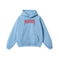 345GSM Men's Solid Color Pullover Hoodie Medium Blue