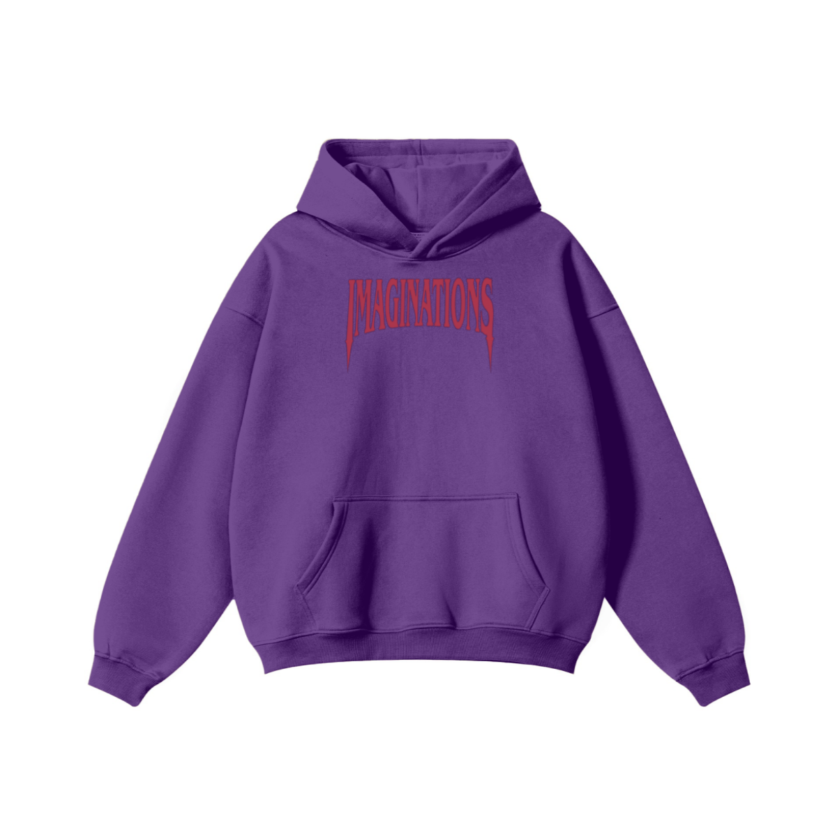345GSM Men's Solid Color Pullover Hoodie Purple