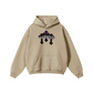 345GSM Men's Solid Color Pullover Hoodie Sandy Beige