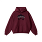 345GSM Men's Solid Color Pullover Hoodie Deep Red