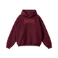 345GSM Men's Solid Color Pullover Hoodie Deep Red