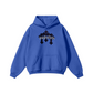 345GSM Men's Solid Color Pullover Hoodie Cyan Blue