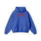 345GSM Men's Solid Color Pullover Hoodie Cyan Blue