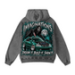 420GSM Men's Heavyweight Snow-Wash Oversized Pullover Hoodie Gray